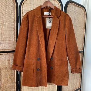 Brown Corduroy Blazer - Pull & Bear - Size Medium -  NWT